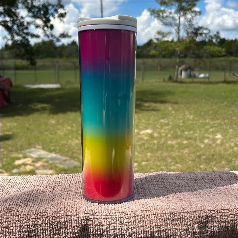 Starbucks 2022 Mexico Pride Multicolor Gradient 16 oz Acrylic Tumbler With Lid